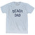 Beach Dad Adult Tri-Blend T-Shirt - Athletic White
