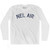Nel Air Adult Cotton Long Sleeve T-Shirt - White