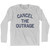 Cancel The Outrage Adult Cotton Long Sleeve T-Shirt - Grey Heather