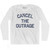 Cancel The Outrage Adult Cotton Long Sleeve T-Shirt - White Cancel The Outrage Adult Cotton Long Sleeve T-Shirt - White
