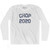 Chop 2020 Adult Cotton Long Sleeve T-Shirt - White