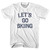 Lets Go Skiing Adult Cotton T-Shirt - White