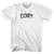 Cory Womens Cotton Junior Cut T-Shirt - White