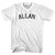 Allan Womens Cotton Junior Cut T-Shirt - White
