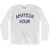 Amateur Hour Adult Cotton Long Sleeve T-Shirt-White