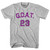 Goat 23 Purple Art Adult Cotton T-Shirt - Grey Heather