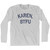 Karen, Stfu Adult Cotton Long Sleeve T-Shirt - Grey Heather
