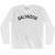 Salvador Adult Cotton Long Sleeve T-shirt - White