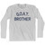 G.O.A.T (GOAT) Brother Adult Cotton Long Sleeve T-shirt - Grey Heather