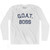G.O.A.T (GOAT) Boss Adult Cotton Long Sleeve T-shirt - White