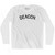 Deacon Adult Cotton Long Sleeve T-shirt - White