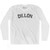 Dillon Adult Cotton Long Sleeve T-shirt-White