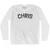 Chris Adult Cotton Long Sleeve T-shirt - White
