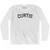 Curtis Adult Cotton Long Sleeve T-shirt-White