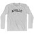 Apollo Adult Cotton Long Sleeve T-shirt - Grey Heather