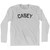 Casey Adult Cotton Long Sleeve T-shirt-Grey Heather