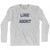 Luge Addict Adult Cotton Long Sleeve T-shirt - Grey Heather