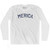 Merica Adult Cotton Long Sleeve T-Shirt-White