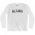 Alijah Adult Cotton Long Sleeve T-shirt - White