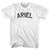 Ariel Womens Cotton Junior Cut T-Shirt - White