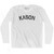 Kason Adult Cotton Long Sleeve T-shirt - White