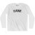 Hank Adult Cotton Long Sleeve T-shirt - White