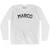 Marco Adult Cotton Long Sleeve T-shirt - White