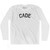 Cade Adult Cotton Long Sleeve T-shirt - White