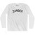 Zander Adult Cotton Long Sleeve T-shirt - White