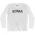 Ronan Adult Cotton Long Sleeve T-shirt - White