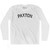 Paxton Adult Cotton Long Sleeve T-shirt - White