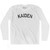 Kaiden Adult Cotton Long Sleeve T-shirt - White