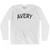Avery Adult Cotton Long Sleeve T-shirt-White