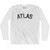 Atlas Adult Cotton Long Sleeve T-shirt - White