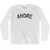 Andre Adult Cotton Long Sleeve T-shirt - White