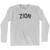 Zion Adult Cotton Long Sleeve T-shirt - Grey Heather