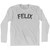 Felix Adult Cotton Long Sleeve T-shirt-Grey Heather