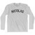 Nicolas Adult Cotton Long Sleeve T-shirt - Grey Heather