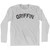 Griffin Adult Cotton Long Sleeve T-shirt-Grey Heather