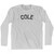 Cole Adult Cotton Long Sleeve T-shirt-Grey Heather