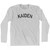 Kaiden Adult Cotton Long Sleeve T-shirt - Grey Heather