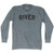 River Adult Tri-Blend Long Sleeve T-shirt - Athletic Grey