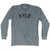 Kyle Adult Tri-Blend Long Sleeve T-shirt-Athletic Grey