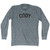 Cody Adult Tri-Blend Long Sleeve T-shirt - Athletic Grey