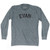 Evan Adult Tri-Blend Long Sleeve T-shirt-Athletic Grey