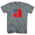 Philadelphia Atoms Red A and Blue Soccer Ball Logo Youth Tri-Blend T-Shirt - Athletic Grey