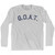 G. O. A. T. Greatest of All Time Adult Cotton Long Sleeve T-shirt - Grey Heather