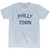Philly Town Adult Tri-Blend T-Shirt - Athletic White