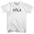 Hola Womens Cotton Junior Cut T-Shirt - White
