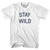 Stay Wild Womens Cotton Junior Cut T-Shirt - White